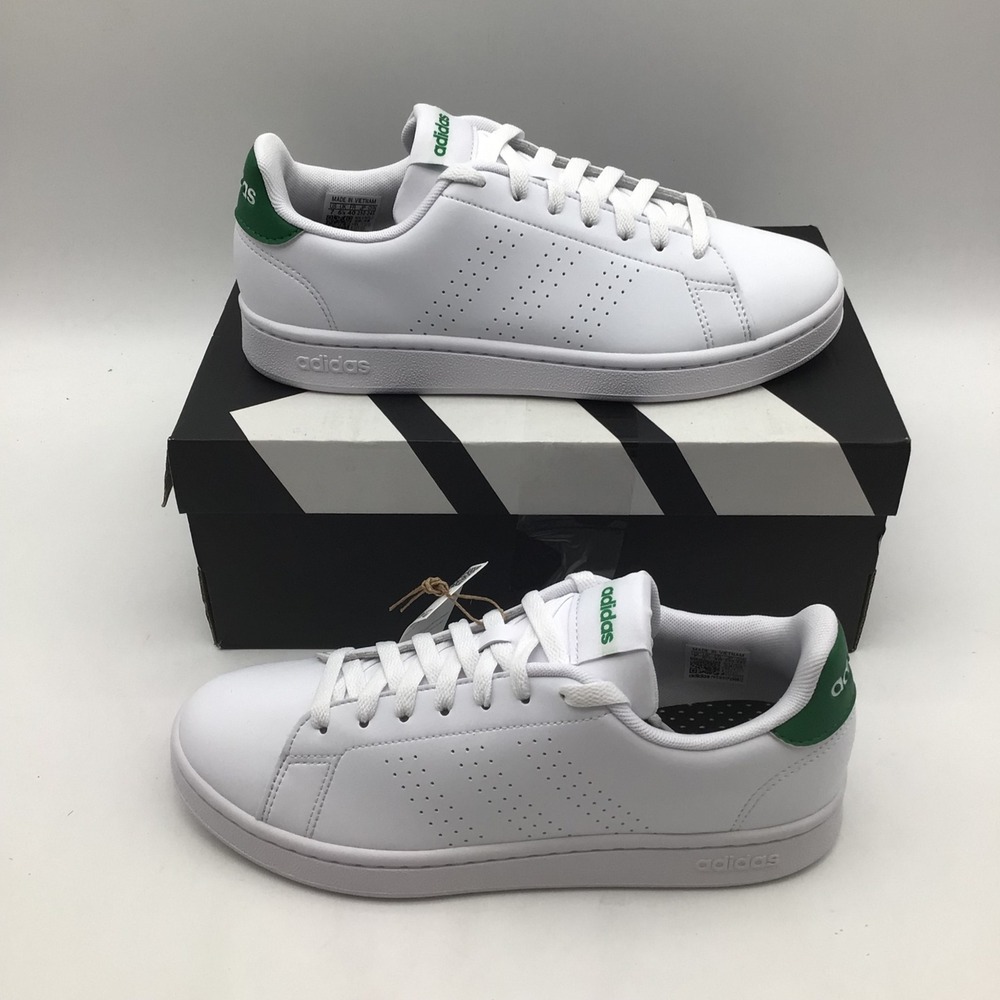 Adidas Advantage Mens Sneakers White Green GZ5300 Low Top Shoes Size 7‎ NEW